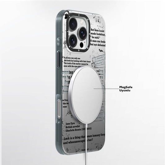iPhone 16 Pro Max Kılıf M-safe Şarj Özellikli Youngkit Literary Serisi Classic Kapak