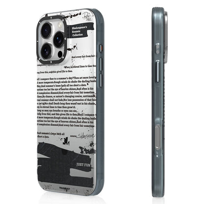 iPhone 16 Pro Max Kılıf M-safe Şarj Özellikli Youngkit Literary Serisi Shakespeare Kapak