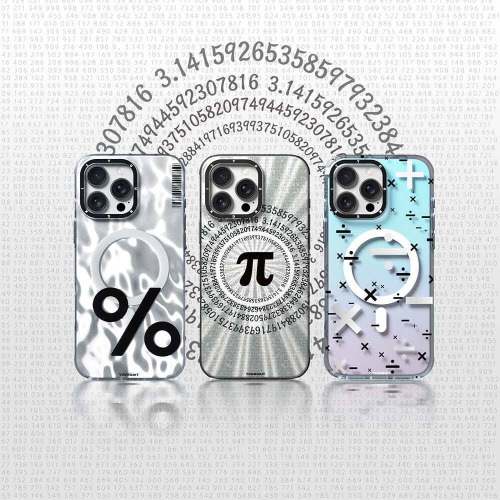 iPhone 16 Pro Max Kılıf M-safe Şarj Özellikli Youngkit Mathematical Serisi Kapak