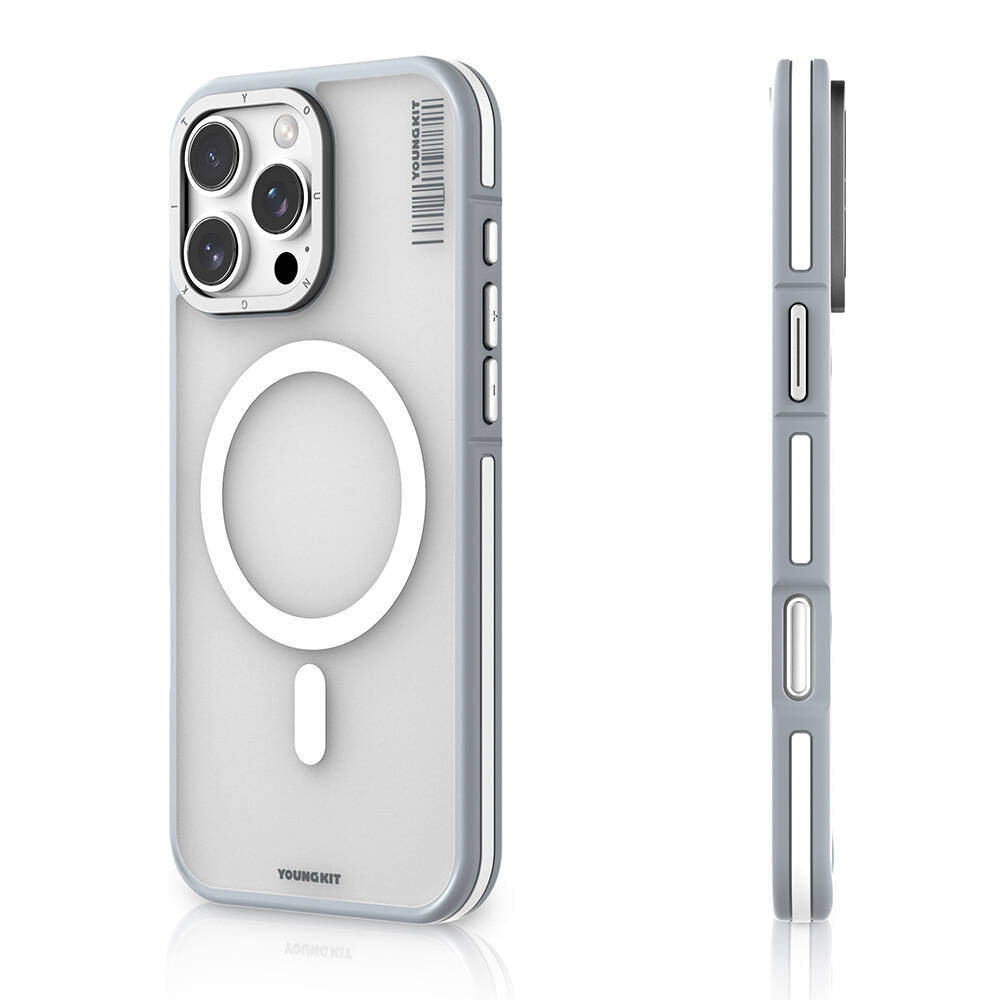 iPhone 16 Pro Max Kılıf M-safe Şarj Özellikli Youngkit Rock Sand Serisi Kapak