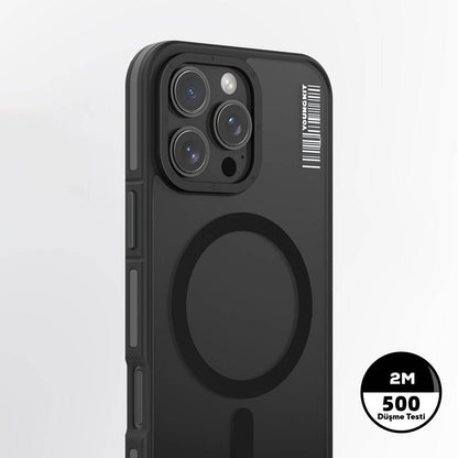 iPhone 16 Pro Max Kılıf M-safe Şarj Özellikli Youngkit Rock Sand Serisi Kapak