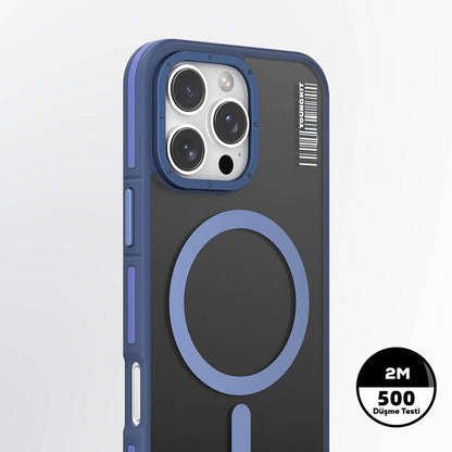 iPhone 16 Pro Max Kılıf M-safe Şarj Özellikli Youngkit Rock Sand Serisi Kapak