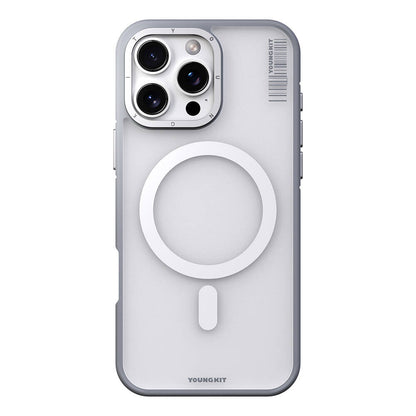 iPhone 16 Pro Max Kılıf M-safe Şarj Özellikli Youngkit Rock Sand Serisi Kapak