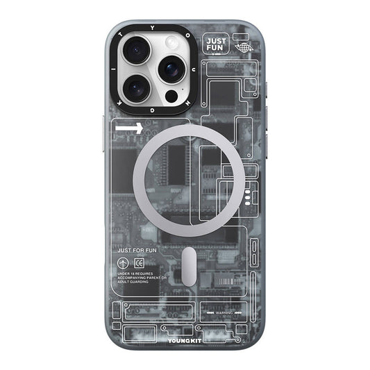 iPhone 16 Pro Max Kılıf M-safe Şarj Özellikli Youngkit Technology Serisi Kapak