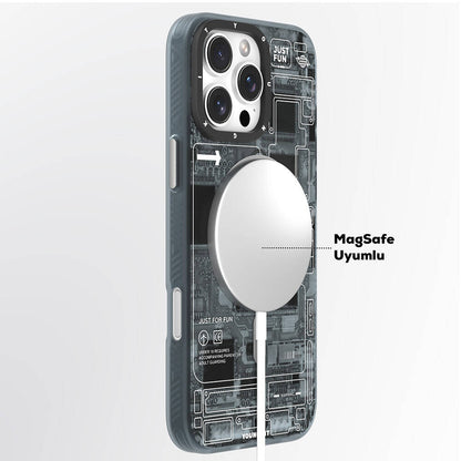 iPhone 16 Pro Max Kılıf M-safe Şarj Özellikli Youngkit Technology Serisi Kapak