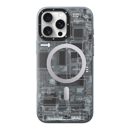 iPhone 16 Pro Max Kılıf M-safe Şarj Özellikli Youngkit Technology Serisi Kapak