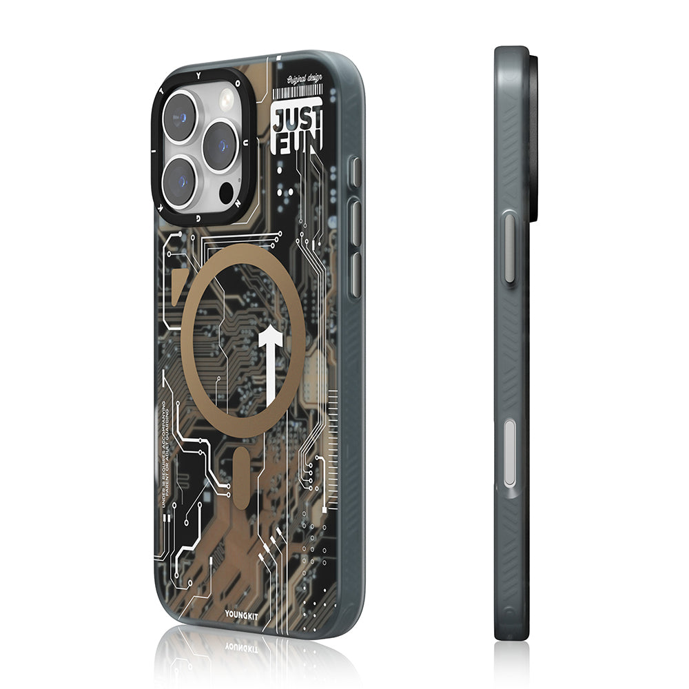 iPhone 16 Pro Max Kılıf M-safe Şarj Özellikli Youngkit Technology Serisi Kapak