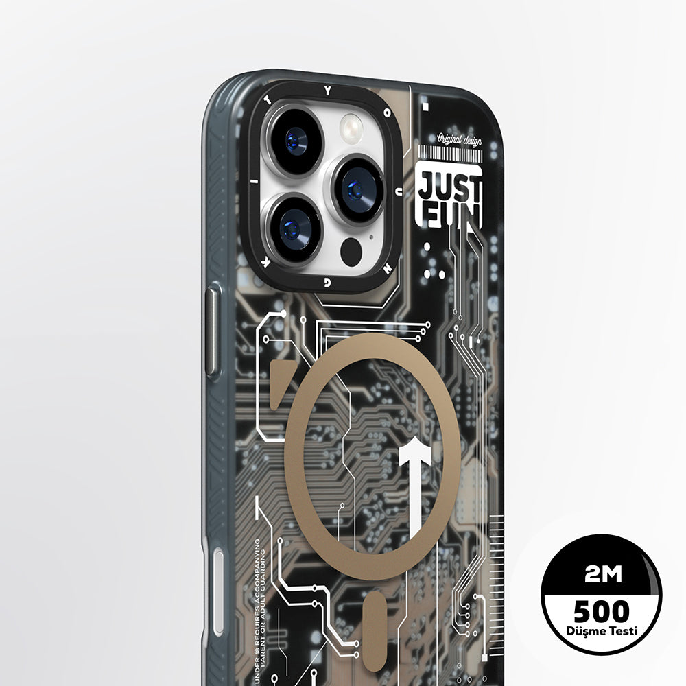iPhone 16 Pro Max Kılıf M-safe Şarj Özellikli Youngkit Technology Serisi Kapak