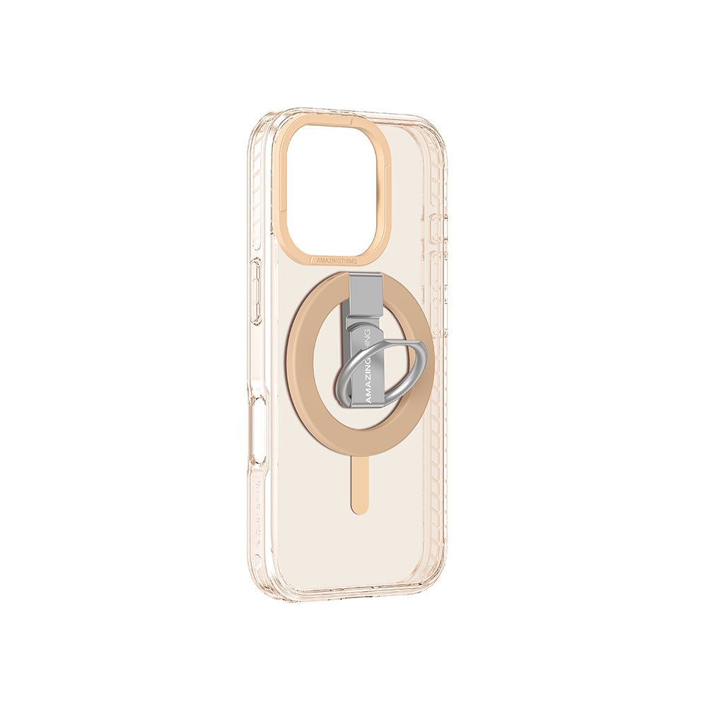 iPhone 16 Pro Max Kılıf M-safe Şarj Özellikli Yüzük Standlı Amazingthing Titan Pro Serisi Kapak