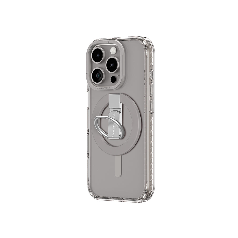 iPhone 16 Pro Max Kılıf M-safe Şarj Özellikli Yüzük Standlı Amazingthing Titan Pro Serisi Kapak