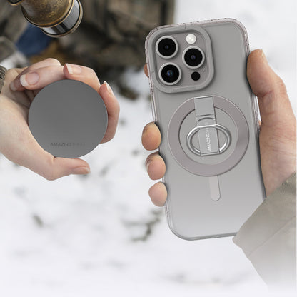 iPhone 16 Pro Max Kılıf M-safe Şarj Özellikli Yüzük Standlı Amazingthing Titan Pro Serisi Kapak