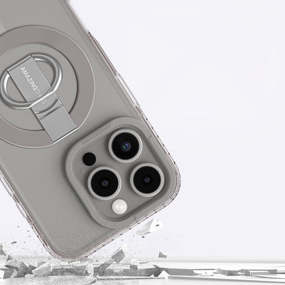 iPhone 16 Pro Max Kılıf M-safe Şarj Özellikli Yüzük Standlı Amazingthing Titan Pro Serisi Kapak