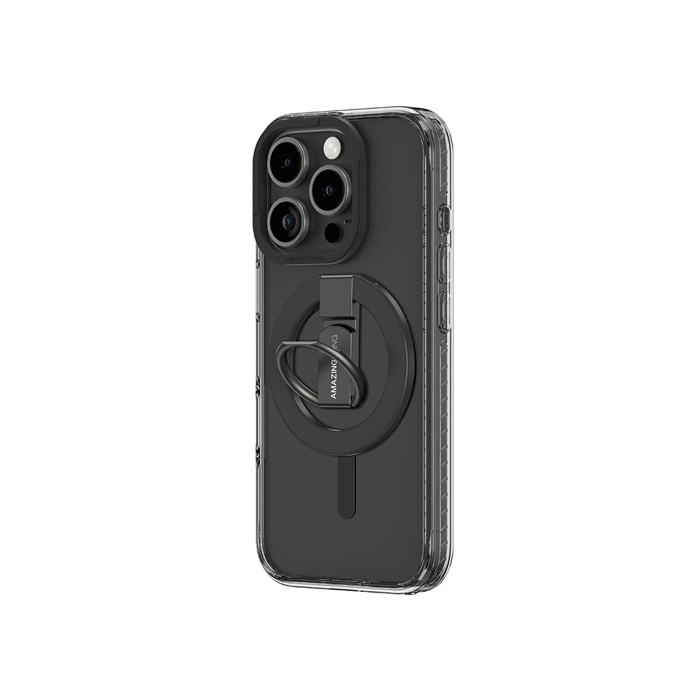iPhone 16 Pro Max Kılıf M-safe Şarj Özellikli Yüzük Standlı Amazingthing Titan Pro Serisi Kapak