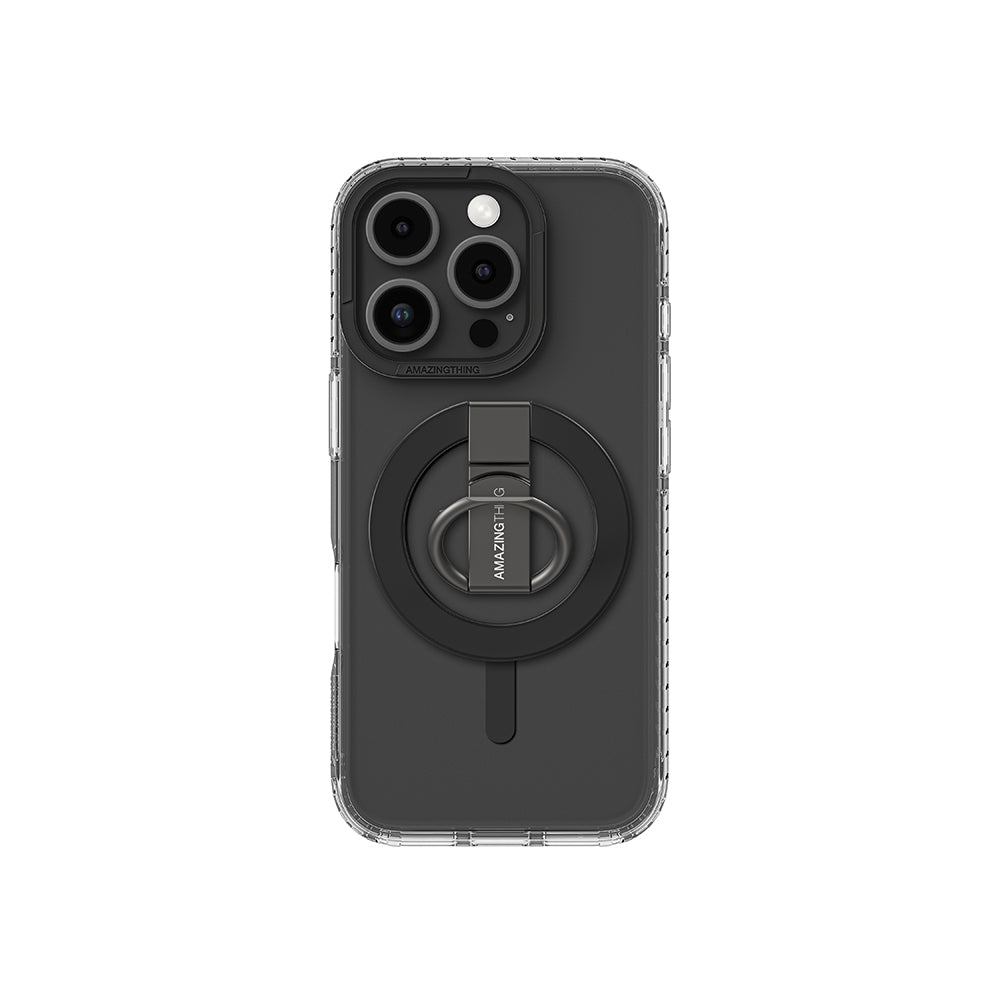 iPhone 16 Pro Max Kılıf M-safe Şarj Özellikli Yüzük Standlı Amazingthing Titan Pro Serisi Kapak