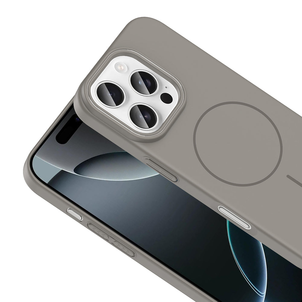 Apple iPhone 16 Pro Max Kılıf M-safe Şarj Özellikli Zore Ruby Sert Kapak