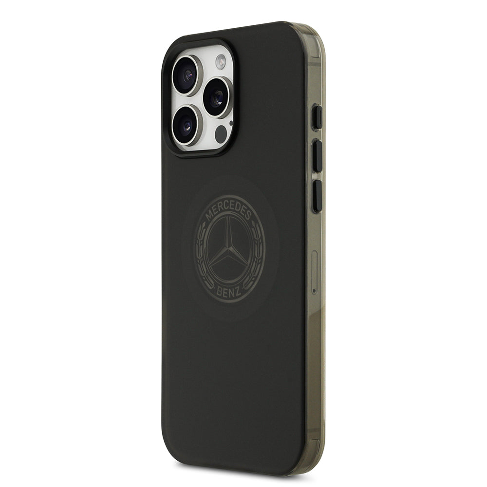iPhone 16 Pro Max Kılıf Mercedes Benz Orjinal Lisanslı M-safe Şarj Özellikli Buzlu PC Nostaljik Yıldız Dizayn Kapak