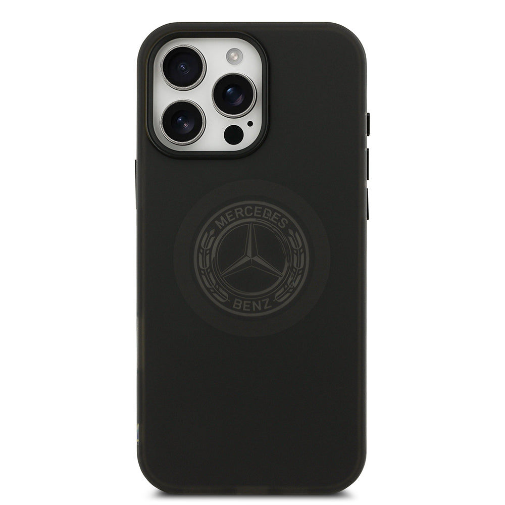 iPhone 16 Pro Max Kılıf Mercedes Benz Orjinal Lisanslı M-safe Şarj Özellikli Buzlu PC Nostaljik Yıldız Dizayn Kapak