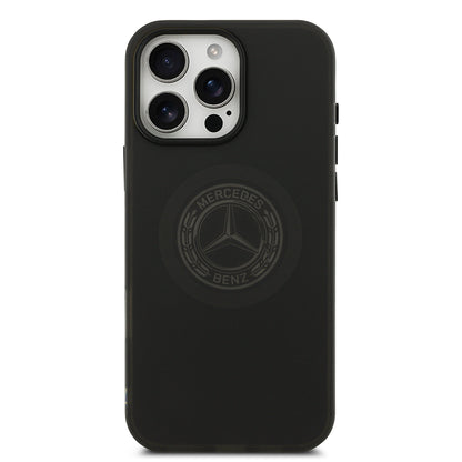 iPhone 16 Pro Max Kılıf Mercedes Benz Orjinal Lisanslı M-safe Şarj Özellikli Buzlu PC Nostaljik Yıldız Dizayn Kapak