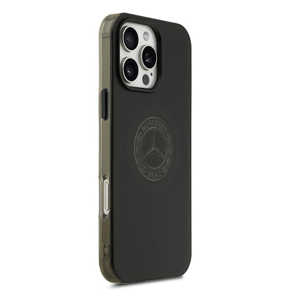 iPhone 16 Pro Max Kılıf Mercedes Benz Orjinal Lisanslı M-safe Şarj Özellikli Buzlu PC Nostaljik Yıldız Dizayn Kapak