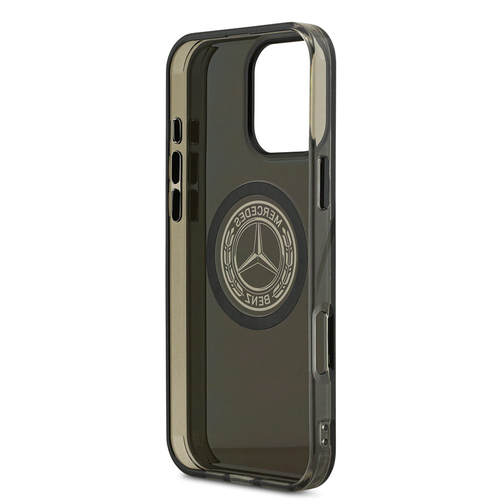 iPhone 16 Pro Max Kılıf Mercedes Benz Orjinal Lisanslı M-safe Şarj Özellikli Buzlu PC Nostaljik Yıldız Dizayn Kapak