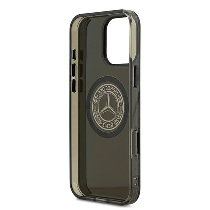 iPhone 16 Pro Max Kılıf Mercedes Benz Orjinal Lisanslı M-safe Şarj Özellikli Buzlu PC Nostaljik Yıldız Dizayn Kapak