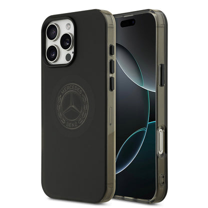 iPhone 16 Pro Max Kılıf Mercedes Benz Orjinal Lisanslı M-safe Şarj Özellikli Buzlu PC Nostaljik Yıldız Dizayn Kapak