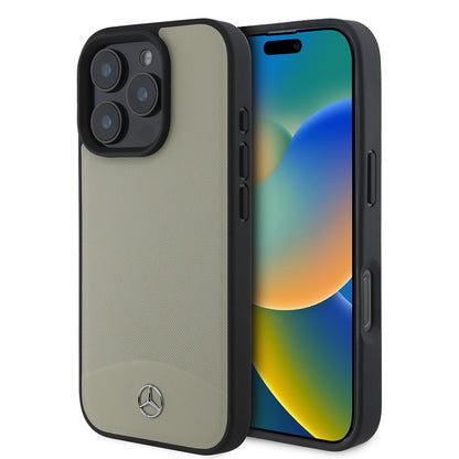 iPhone 16 Pro Max Kılıf Mercedes Benz Orjinal Lisanslı M-safe Şarj Özellikli Dokulu ve Düz Deri Kapak