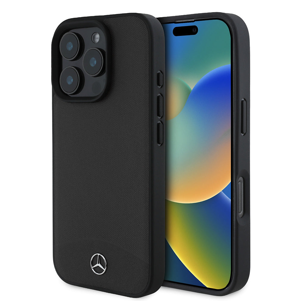 iPhone 16 Pro Max Kılıf Mercedes Benz Orjinal Lisanslı M-safe Şarj Özellikli Dokulu ve Düz Deri Kapak