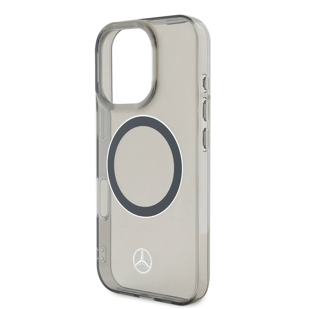 iPhone 16 Pro Max Kılıf Mercedes Benz Orjinal Lisanslı M-safe Şarj Özellikli Saydam Yüzey Silver Ring Kapak