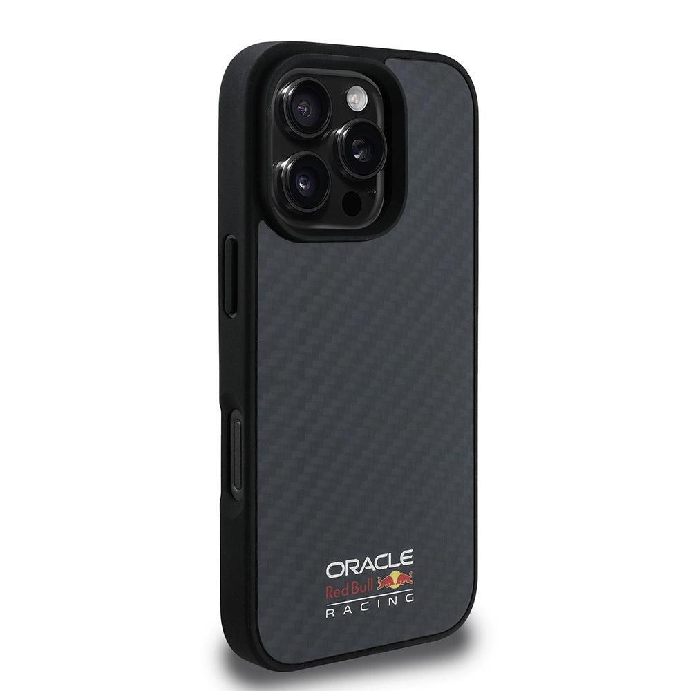 iPhone 16 Pro Max Kılıf Redbull Orjinal Lisanslı M-safe Şarj Özellikli Karbon Fiber Tasarımlı Parlayan Logolu Kapak