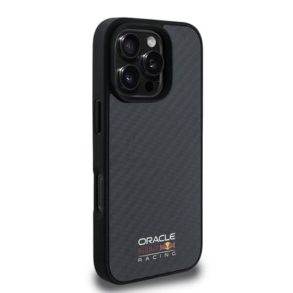 iPhone 16 Pro Max Kılıf Redbull Orjinal Lisanslı M-safe Şarj Özellikli Karbon Fiber Tasarımlı Parlayan Logolu Kapak
