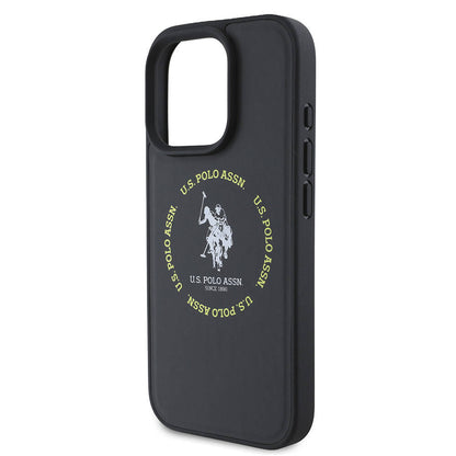 iPhone 16 Pro Max Kılıf U.S. Polo Assn. Orjinal Lisanslı M-safe Şarj Özellikli Circle ve Double Horse Logolu Deri Kapak