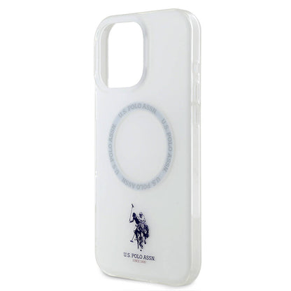 iPhone 16 Pro Max Kılıf U.S. Polo Assn. Orjinal Lisanslı M-safe Şarj Özellikli IML Double Horse Logolu Ring Kapak