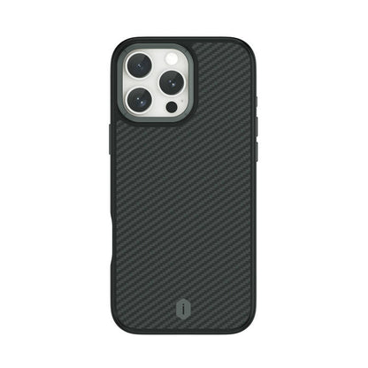 iPhone 16 Pro Max Kılıf Wiwu DCC-205 M-safe Şarj Özellikli Aramid Fiber Tasarım Kevlar Kapak
