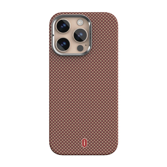 iPhone 16 Pro Max Kılıf Wiwu DCC-208 M-safe Şarj Özellikli Kamera Standlı Aramid Fiber Tasarım Kevlar Kapak