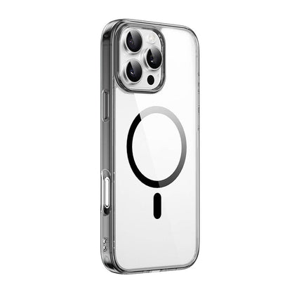 iPhone 16 Pro Max Kılıf Wiwu MCC-101 iShield Pro Serisi M-safe Şarj Özellikli Crystal Sert PC Kapak