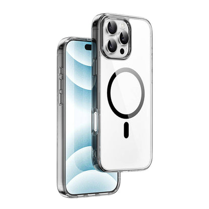 iPhone 16 Pro Max Kılıf Wiwu MCC-101 iShield Pro Serisi M-safe Şarj Özellikli Crystal Sert PC Kapak