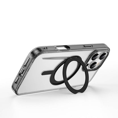 iPhone 16 Pro Max Kılıf Wiwu MCC-201 iShield Ultra Serisi M-safe Şarj Özellikli Standlı Crystal Sert PC Kapak
