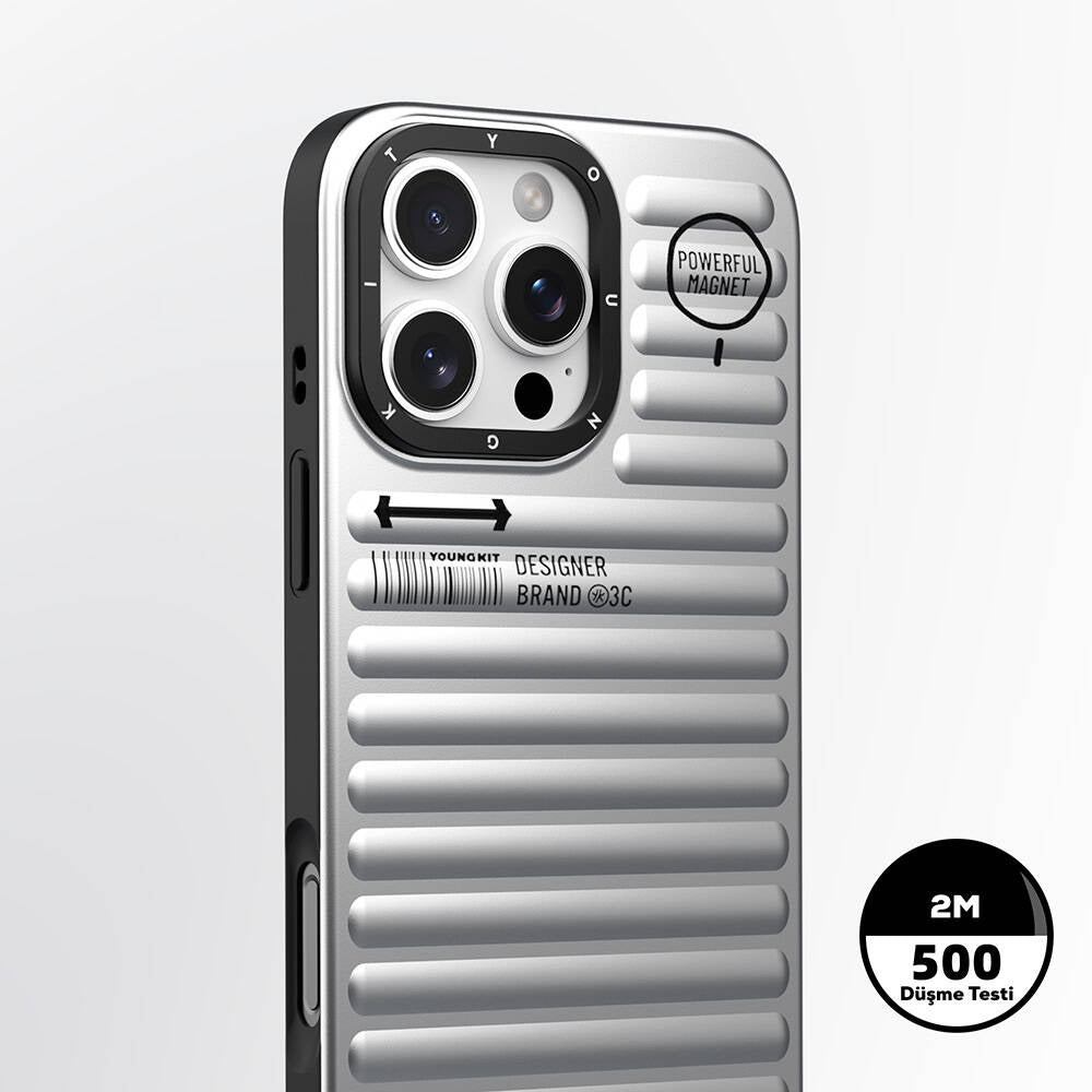 iPhone 16 Pro Max M-safe Şarj Özellikli Kılıf Mat Renkli Tasarım Youngkit Original Serisi Kapak