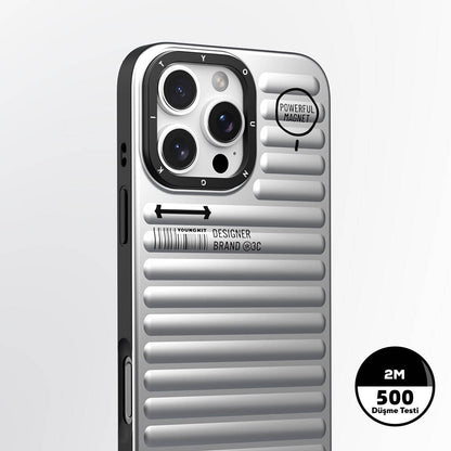 iPhone 16 Pro Max M-safe Şarj Özellikli Kılıf Mat Renkli Tasarım Youngkit Original Serisi Kapak
