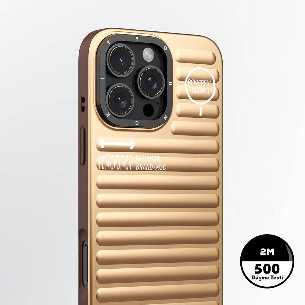 iPhone 16 Pro Max M-safe Şarj Özellikli Kılıf Mat Renkli Tasarım Youngkit Original Serisi Kapak