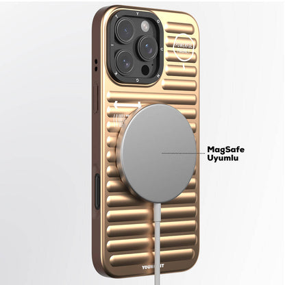 iPhone 16 Pro Max M-safe Şarj Özellikli Kılıf Mat Renkli Tasarım Youngkit Original Serisi Kapak