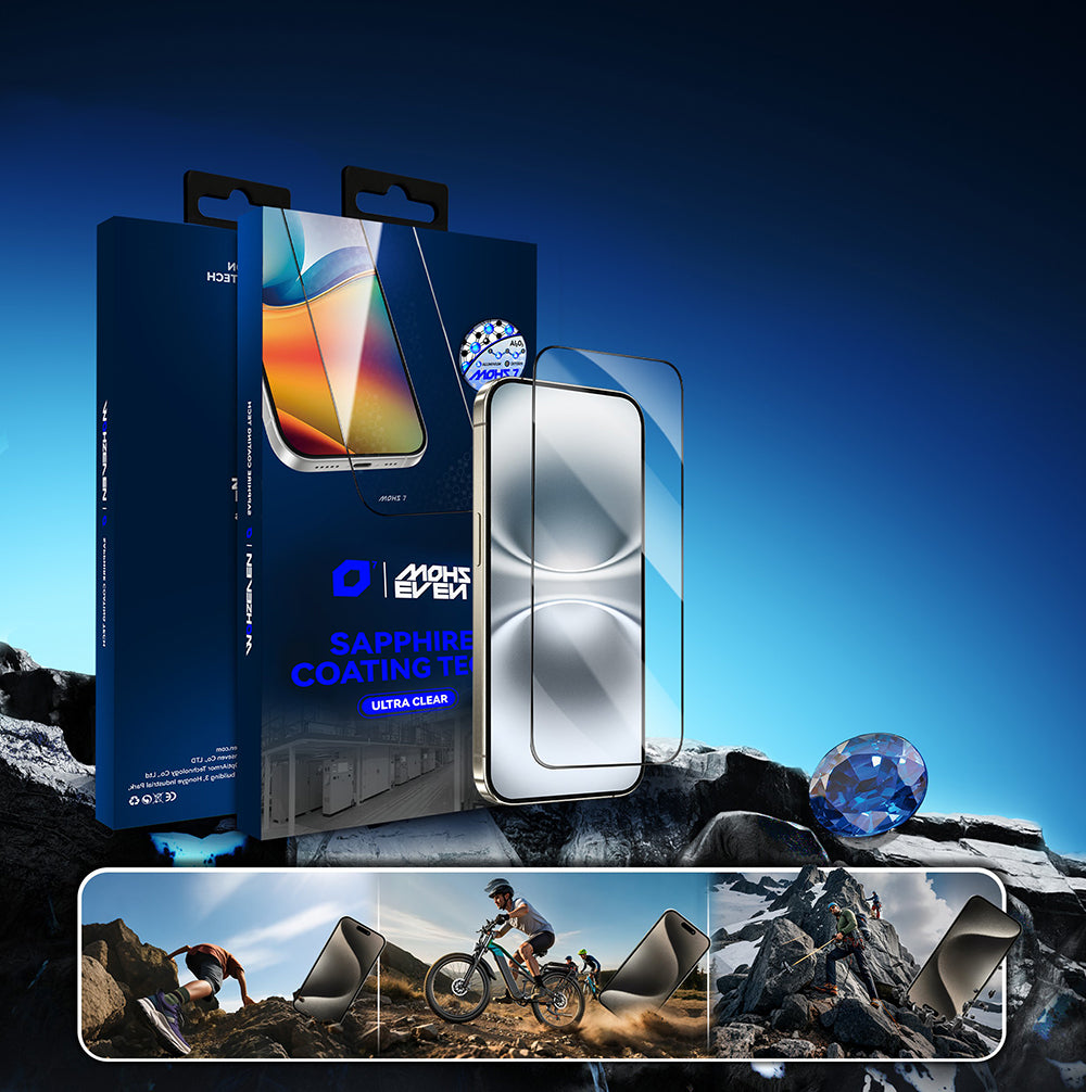 Apple iPhone 16 Pro Max Mohseven Pure Safir Coating HD 3D Glue Temperli Cam Ekran Koruyucu