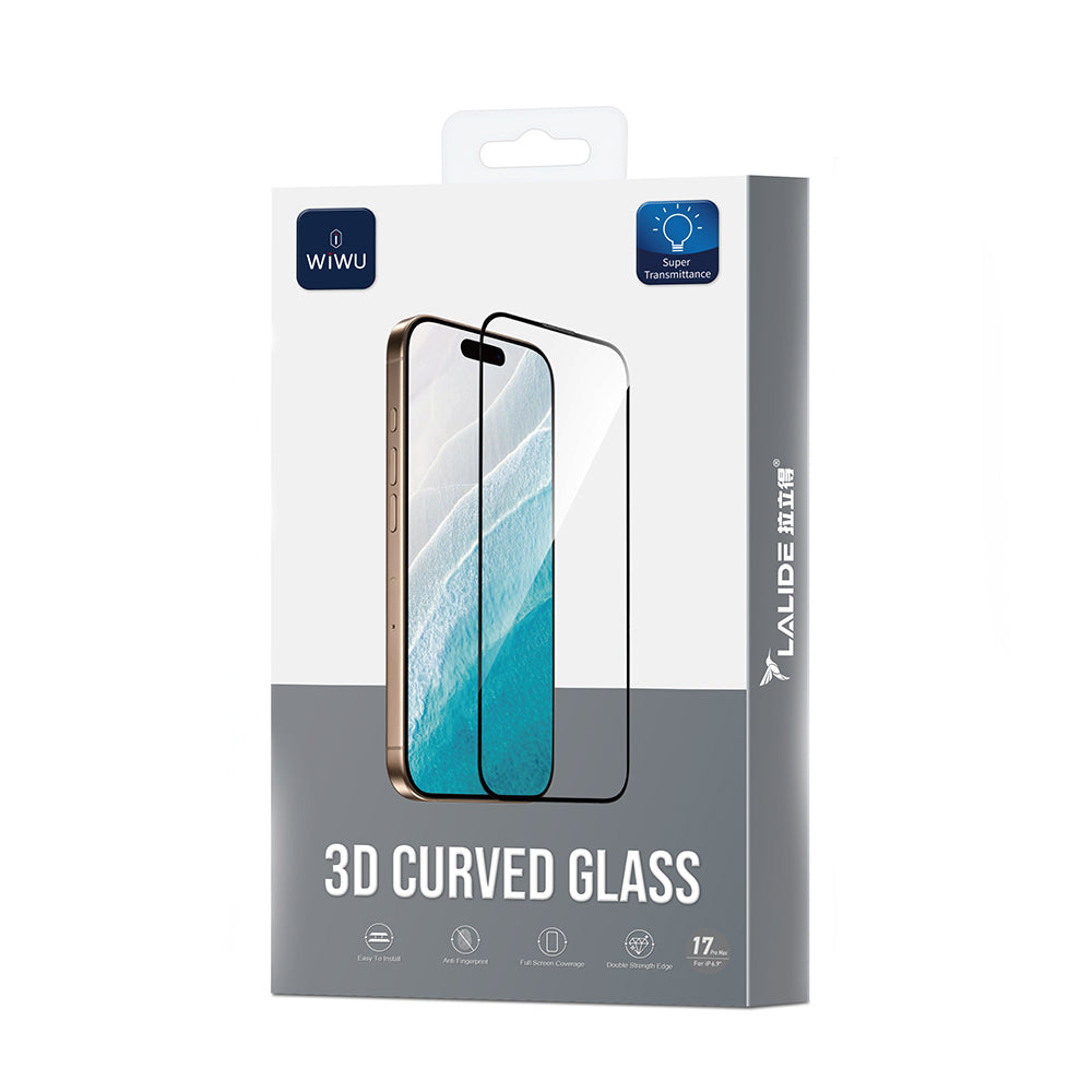 Apple iPhone 16 Pro Max Wiwu LLD301 3D Curved Parmak İzi Bırakmayan Temperli Cam Ekran Koruyucu