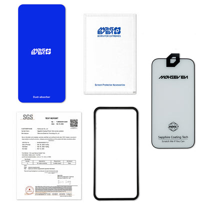 Apple iPhone 16 Pro Mohseven M7 HD Sapphire Coating Temperli Cam Ekran Koruyucu + Hizalama Aparatı