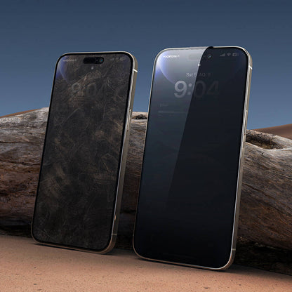 iPhone 16 Pro Wiwu Wi-SQ009 Easy Install iPrivacy 360° Anti-Peep Oleofobik Temperli Cam Ekran Koruyucu + Kolay Uygulama Aparatlı