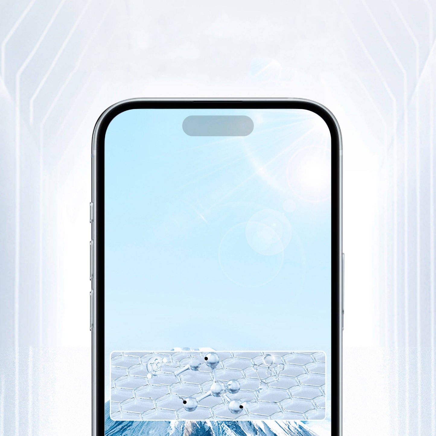 iPhone 16 Wiwu GT-010 Anti-Reflective Polimer Oleofobik Kaplama Ultra İnce Temperli Cam Ekran Koruyucu