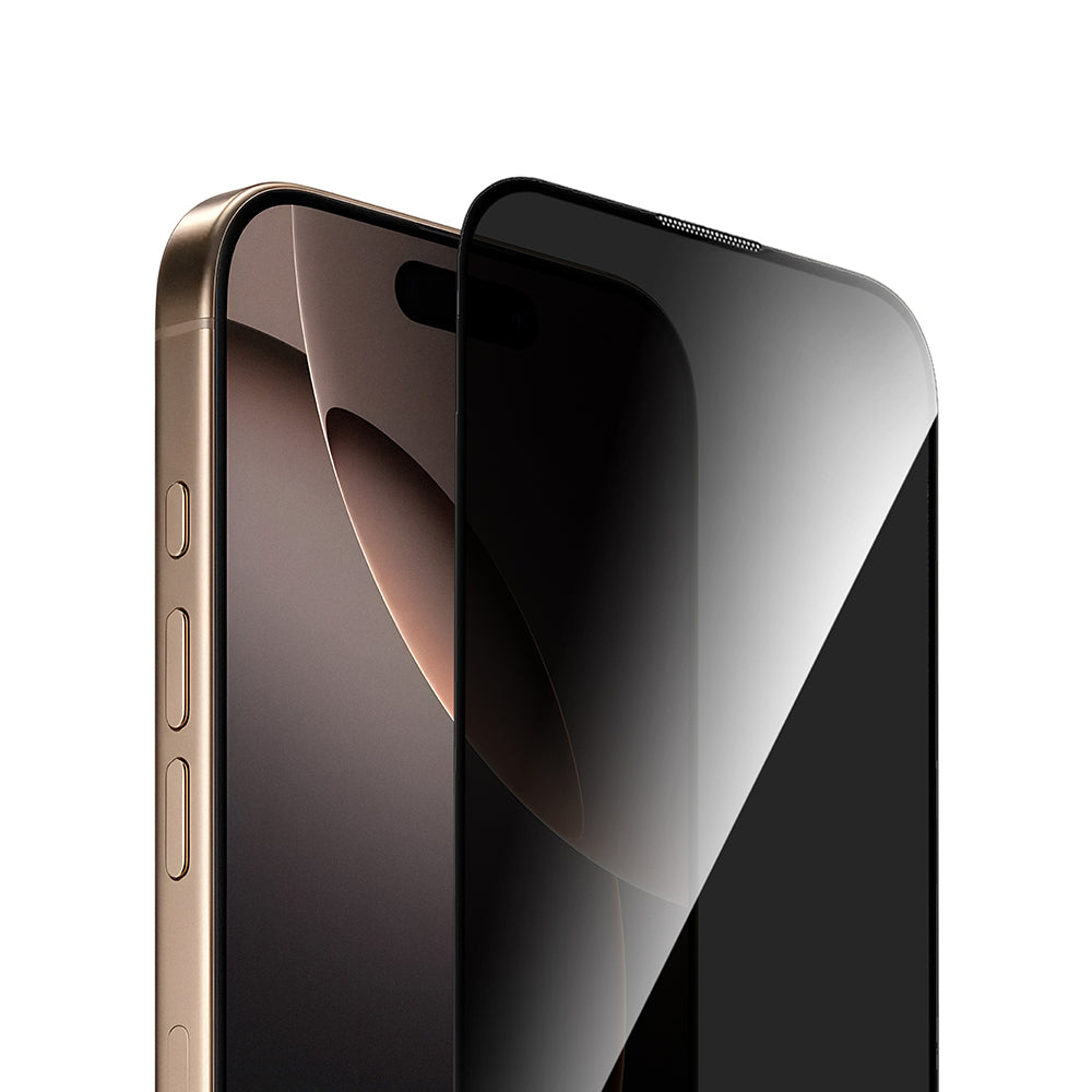 iPhone 16 Wiwu GT-021 Titan Guard Serisi Şok Emici Hibrit Polimer Privacy Ekran Koruyucu Film + Kolay Uygulama Aparatı