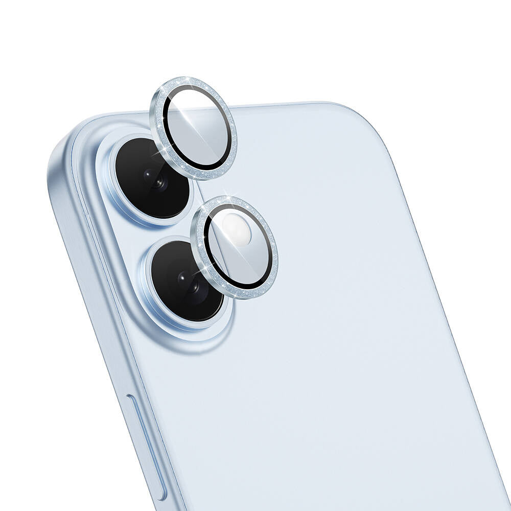 iPhone 16 Wiwu LG-006 Diamond Lens Guard Kolay Uygulama Aparatlı Kamera Lens Koruyucu