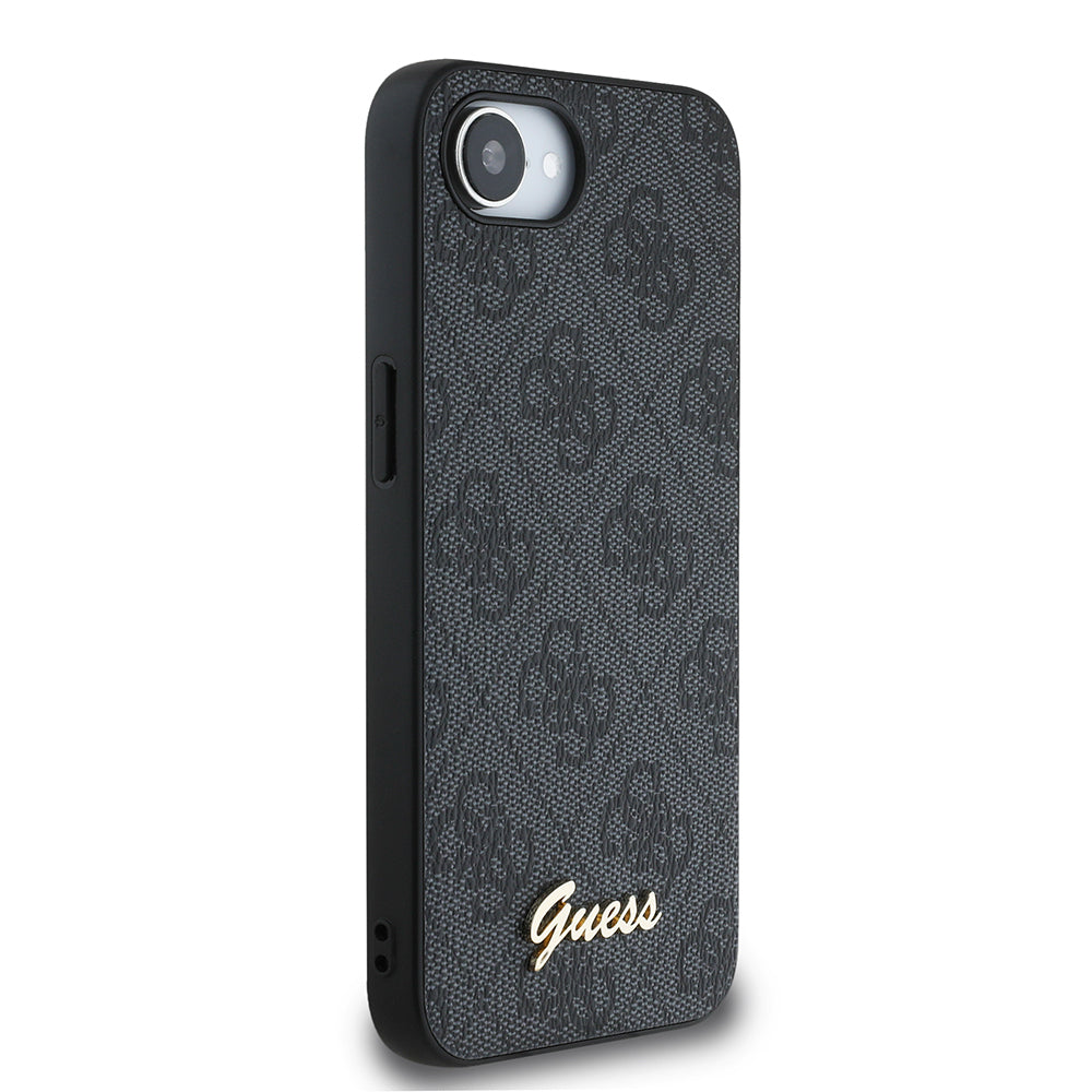 iPhone 16E Kılıf Guess Orjinal Lisanslı 4G Desenli Script Metal Logolu Kapak